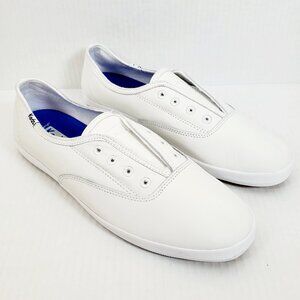 KEDS Chillax Womens Size 10 Twill White Canvas Laceless Slip on Sneakers Shoes